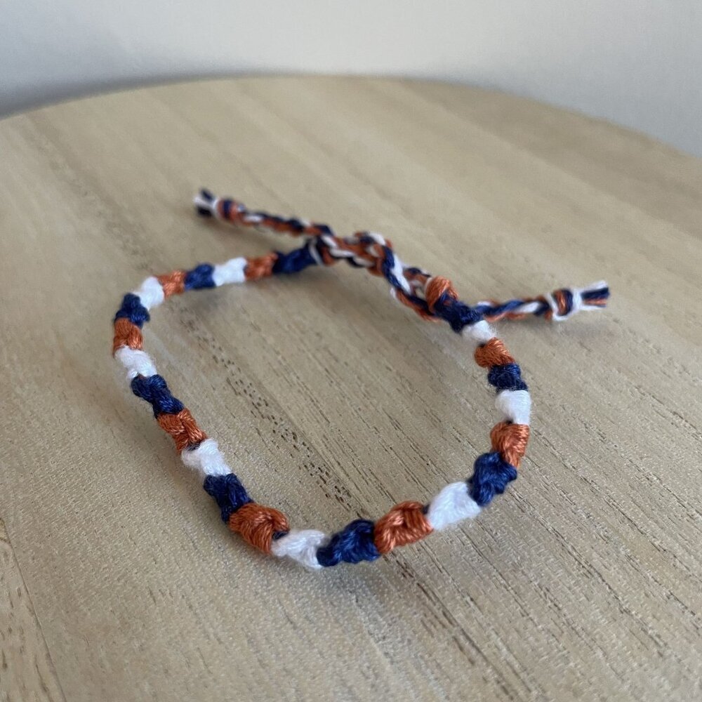 Meg Bracelet, anklet, trendy, comfortable, tie, embroidery thread, woven, gift,